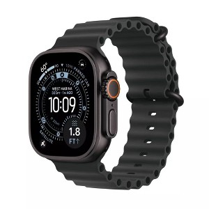 Refurbished Apple Watch Ultra 3 GPS + Cellular 49mm Black Titanium Case with Black Ocean Band - Target Certified Refurbished - 1 of 4