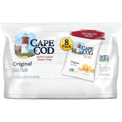 Cape Cod Original Flavored On The Go Kettle Cooked Potato Chips - 0.25oz/8pk