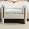 NicBex Modern 33.5" Velvet Fabric Single Bench with Armrest for Bedroom and Living Room - 3 of 4