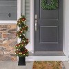 Puleo 4' Pre-Lit Artificial Potted Swirl Tree Adorned with Red Berries - 3 of 4