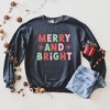 Simply Sage Market Women's Graphic Sweatshirt Retro Merry and Bright Stars - 3 of 4