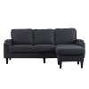 SKRAN 3-seat Sectionals with Storage Ottoman & 2 Cup Holders, L-Shaped Combo Sofa, for living room apartment bedroom and compact room - 4 of 4