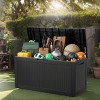 100 Gallon Rattan Deck Box, Lockable Waterproof Ourdoor Storage Container for Pool Accessories, Patio and Garden Tools - 2 of 4
