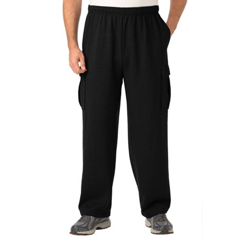 Kingsize Men's Big & Tall Fleece Cargo Sweatpants - Tall - Xl, Black :  Target