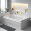 Cobbe Single Handle 2-Hole Bathroom Sink Faucet Wall-Mounted Matte Vanity Faucets Brushed Gold - 2 of 4