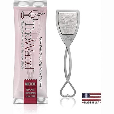 8 Pack PureWine Wand Technology Histamine and Sulfite Filter, Purifier Alleviates Wine Allergies, Stir Stick Aerates Wine, from Grand Fusion. -8 Pack