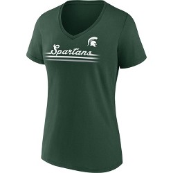 Champion NCAA Womens University Short Sleeve Tagless V-Neck Tee Michigan State Spartans Medium