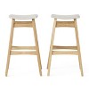 GDFStudio Elise Mid-Century Modern Fabric Upholstered 29.5 Inch Backless Barstools (Set of 2) - 2 of 4
