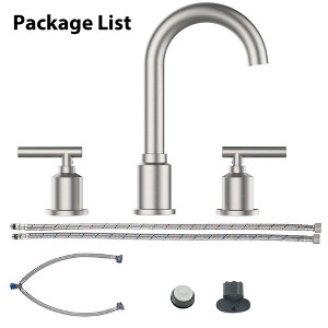 Whizmax Bathroom Faucet, Bathroom Sink Faucet, 8 Inch Bathroom Faucet for Sink 3 Hole with Stainless Steel Pop-up Drain for Your Bathroom - 1 of 4