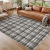 Geometric Striped Runner Rug, Washable Low-Pile Non-Slip Floor Cover for Hallway, Kitchen, Laundry, Bedroom, Stain-Resistant Indoor Carpet - 3 of 4