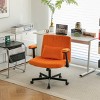Swivel Office Chair with Adjustable Seat Height and Back, Foldable Armrest, Comfy Task Chair for Study Rooms or Bedroom-Tanpinhause - 2 of 4