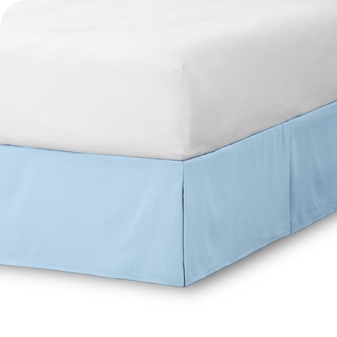 Tailored 15 Inch Pleated Light Blue Queen Bed Skirt By Bare Home Target