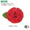 Unique Bargains Handmade Flower Brooch Boutonnieres Lapel Pin with Butterfly Buckle for Men Suits 12 Pcs - 3 of 4
