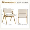 Costway Set of 2 Dining Chairs Folding Kitchen Chair w/ Rubber Wood Legs Padded Seat - 3 of 4