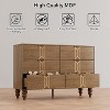 Dresser for Bedroom with 6 Drawers, 6 Drawer Dresser with Wide Chest of Drawers, Wooden Dresser Vintage Pattern Design - 3 of 4