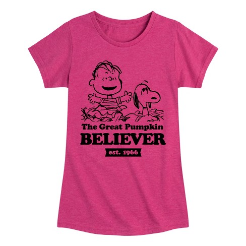 Girls' - Peanuts -  Fitted Short Sleeve Graphic T-Shirt - image 1 of 4