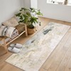 Machine Washable Non-Slip Rubberback Runner Modern Abstract Geometric Print Carpet Traditional Area Rug for Hallway,Bedroom,Living Room - 2 of 4