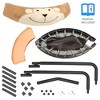 Assembled children's trampoline happy expression outdoor and indoor dual-use black and red foldable iron tube for kids age 3 - 7 - 4 of 4