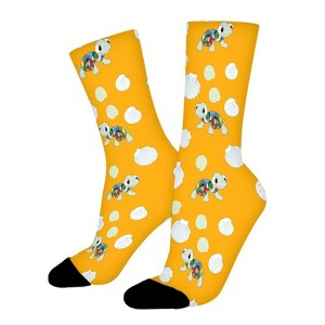 Turtle Women Printed Crew Socks Funny Funky Socks Soft Polyester Novelty Gifts for Artists Men - 1 of 1