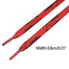INSPIRE CHIC Flat Irregular Color Blocks Colored Striped Shoelaces for Sneakers Sports Shoes Boots 2 Pairs - 3 of 4