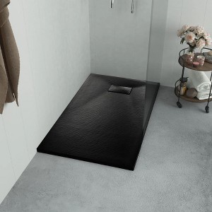 VidaXL Shower Base Tray SMC Black 39.4 in.x31.5 in. - 1 of 4