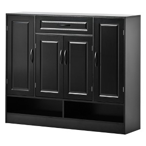 NicBex Shoe Cabinet with Adjustable Shelves and Metal Handles,Freestanding Shoe Storage Organizer with Open Storage for Entryway,Hallway - 1 of 4
