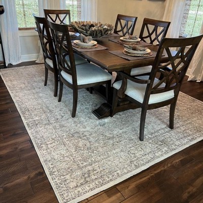 Hauteloom 4' x 6' Blue and Beige Recycled PET Yarn Area Rug