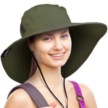 Tirrinia Woodland Camo Neck Flap Wide Brim Sun Hat, Uv Sun