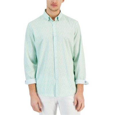 Alfani Mens Stripped Button Up Shirt
