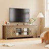 Farmhouse TV Stand for TV up to 65", Gaming Entertainment Center, TV Console Table with Doors & Storage Cabinets - 4 of 4