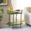 Inessa 2 Tier Bar Cart - BCT2503B - Green - Safavieh - 2 of 4
