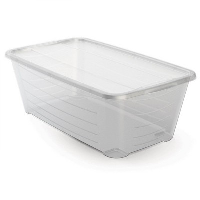 Life Story 6 Qt Rectangular Clear Plastic Protective Storage Shoe Box, 12  Pack