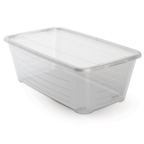 Tatahance 6-Pair Stackable Clear Plastic Foldable Shoe Boxes in