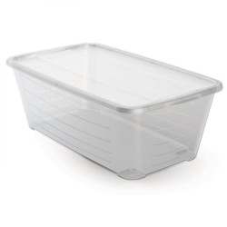 Life Story 5.7-Liter Clear Shoe & Closet Storage Box Stacking Container 30 Pack 