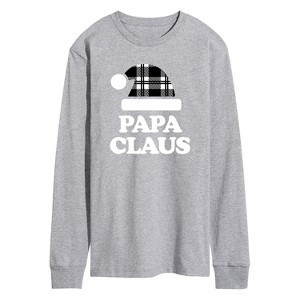 Men's - Instant Message - Papa Claus Christmas Long Sleeve Graphic T-Shirt - 1 of 4