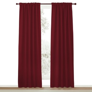 NICETOWN Backtab & Rod Pocket Blackout Thermal Curtain Panels, Set of 2 - 1 of 4