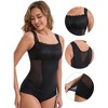 INSPIRE CHIC Women's Lace Sheer Mesh Lightweight Breathable Wide Straps Tummy Control Shapewear Camisoles - 3 of 4