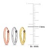 EVERLY JEWELRY | 14k 3-Tone Gold 11mm Hoop Earrings 3-Piece Set - 2 of 4