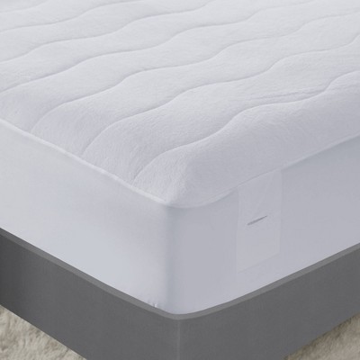 California King White Plush Heated Mattress Pad