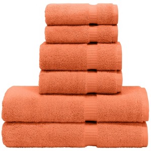 BC BARE COTTON Luxury Hotel & Spa Quality, Quick Dry 100% Turkish Cotton, 700 GSM, 2-Bath Towel, 2-Hand Towel, 2-Washcloth - 6 Piece - 1 of 1