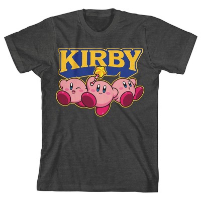 Kirby Waddle-Dee March Crew Neck Short Sleeve Charcoal Heather Boy's T-shirt