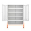 Chery Life 5.9" High Foot Double-Sided Mesh Door Shoe Cabinet, Black - 2 of 4