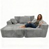 L-Shaped Modular Sectional Sofa Bed with Plush Fabric & High-Density Sponge - 2 of 2