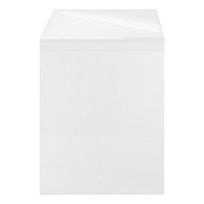 Glossy White Modern Home Office Desk with Drawer
