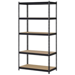 Muscle Rack 36"Wx18"Dx72"H Boltless Steel 5 Tier Garage Storage Shelving Unit Black - 1 of 4