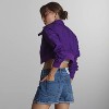 Women's Mini Cropped Racer Jacket - image 3 of 4