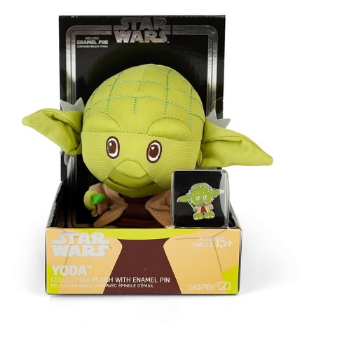 Seven Star Wars Yoda Stylized Plush Character And Enamel Pin Measures 7 Inches Tall Target