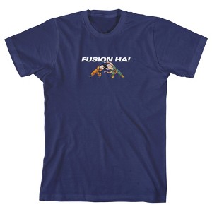 Dragon Ball Z Fusion Ha! Youth Boy's Navy Crew Neck T-Shirt - 1 of 3