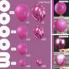PartyWoo Balloons Metallic Hot Pink Chrome Magenta Fuchsia 18 12 10 5 Inch 140 pcs - 2 of 4