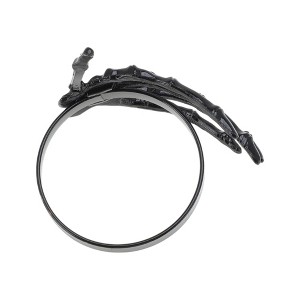 Unique Bargains Napkin Rings Stainless Steel Black 1 Pcs - 1 of 3